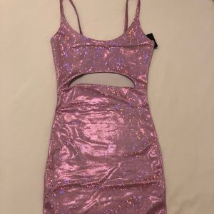 Pink shinny dress